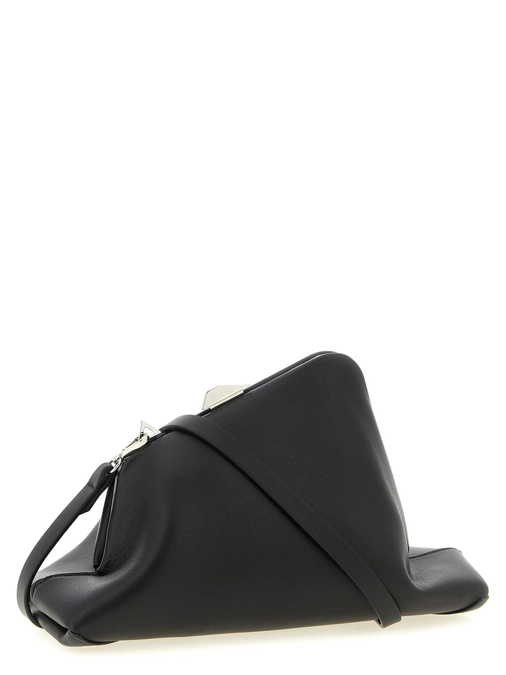 The Attico Black Calfskin Clutch Bag