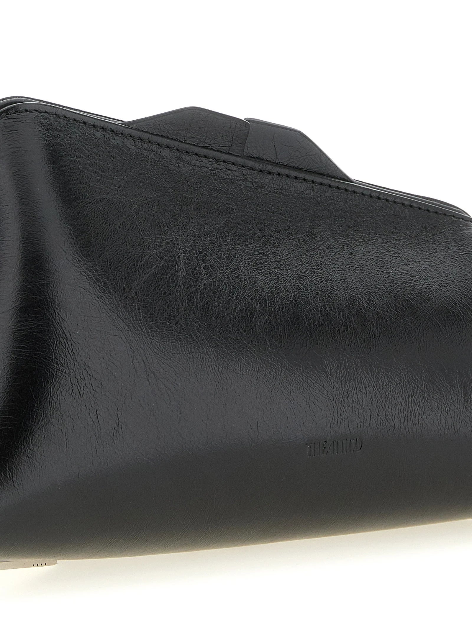 The Attico Black Calfskin Clutch Bag