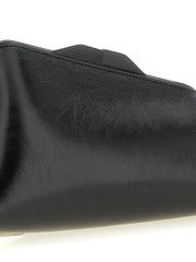 The Attico Black Calfskin Clutch Bag