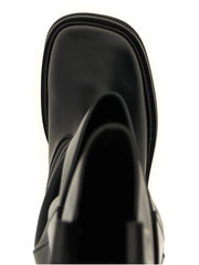 The Attico Black Calfskin Over The Knee