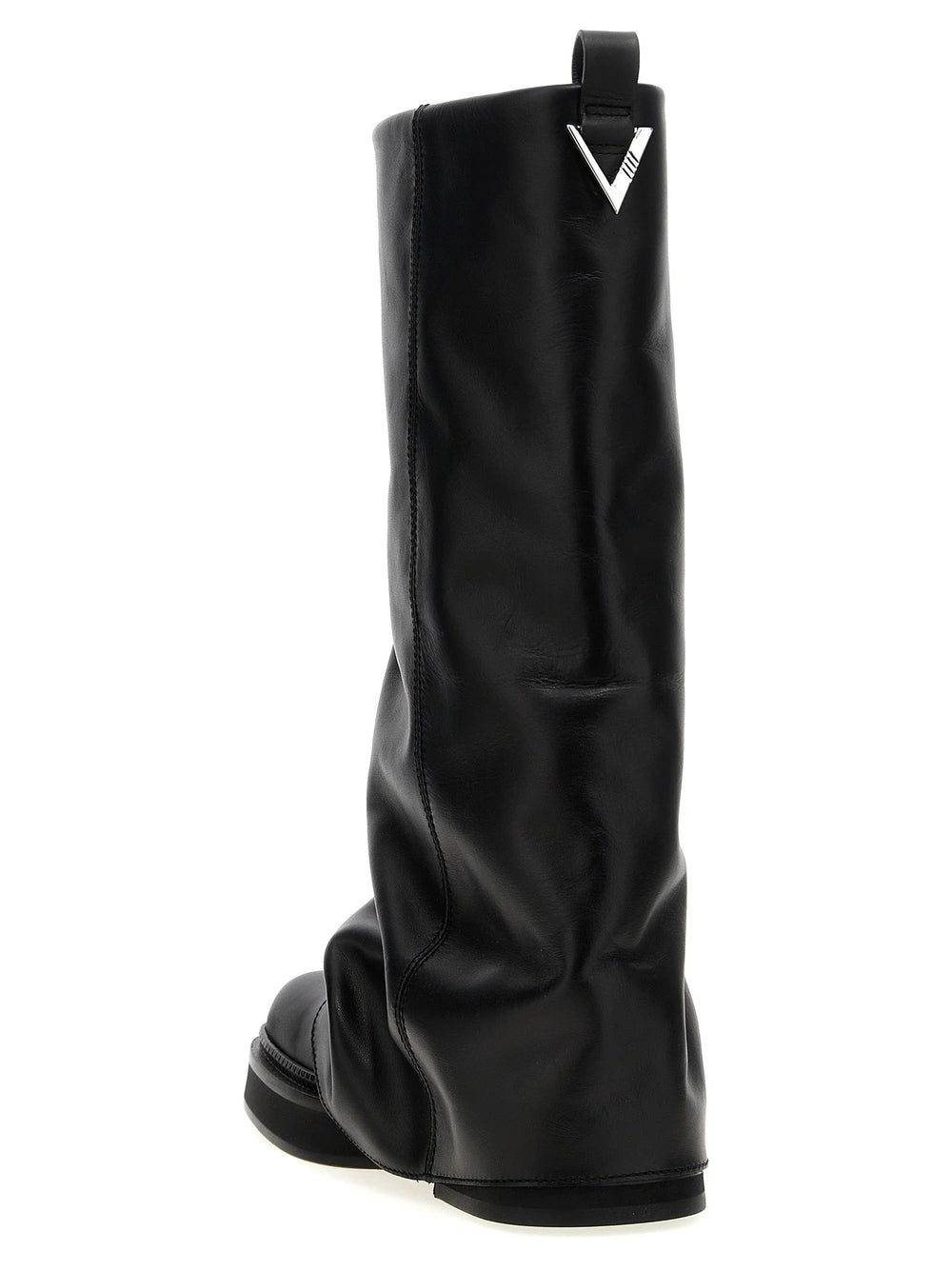 The Attico Black Calfskin Over The Knee - EU40/US10
