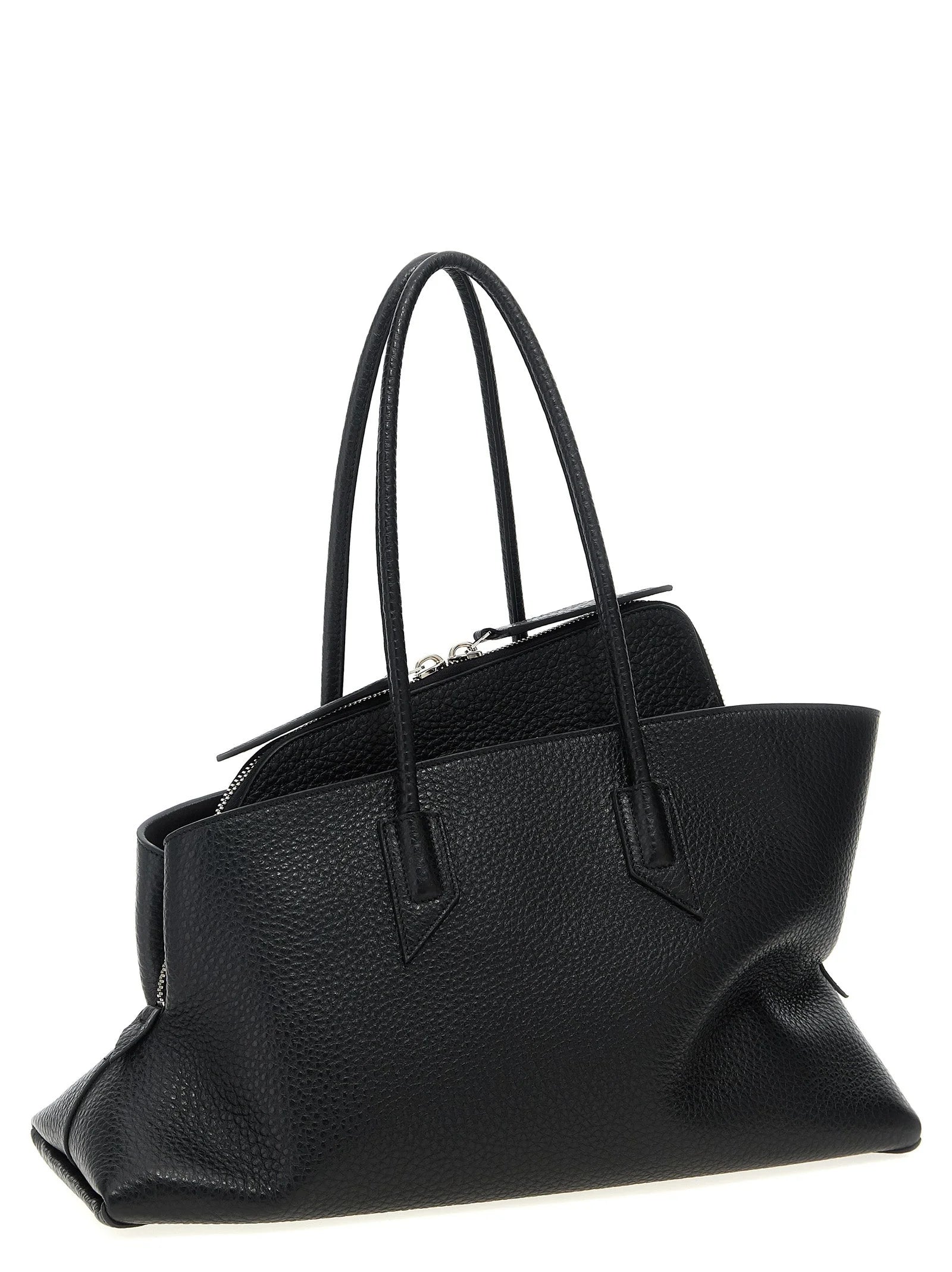 The Attico Black Calfskin Shoulder Bag