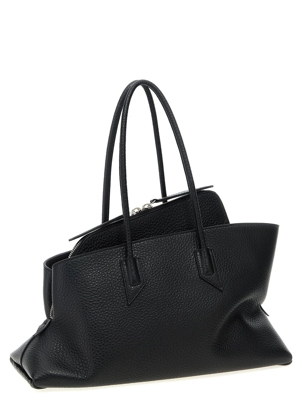 The Attico Black Calfskin Shoulder Bag