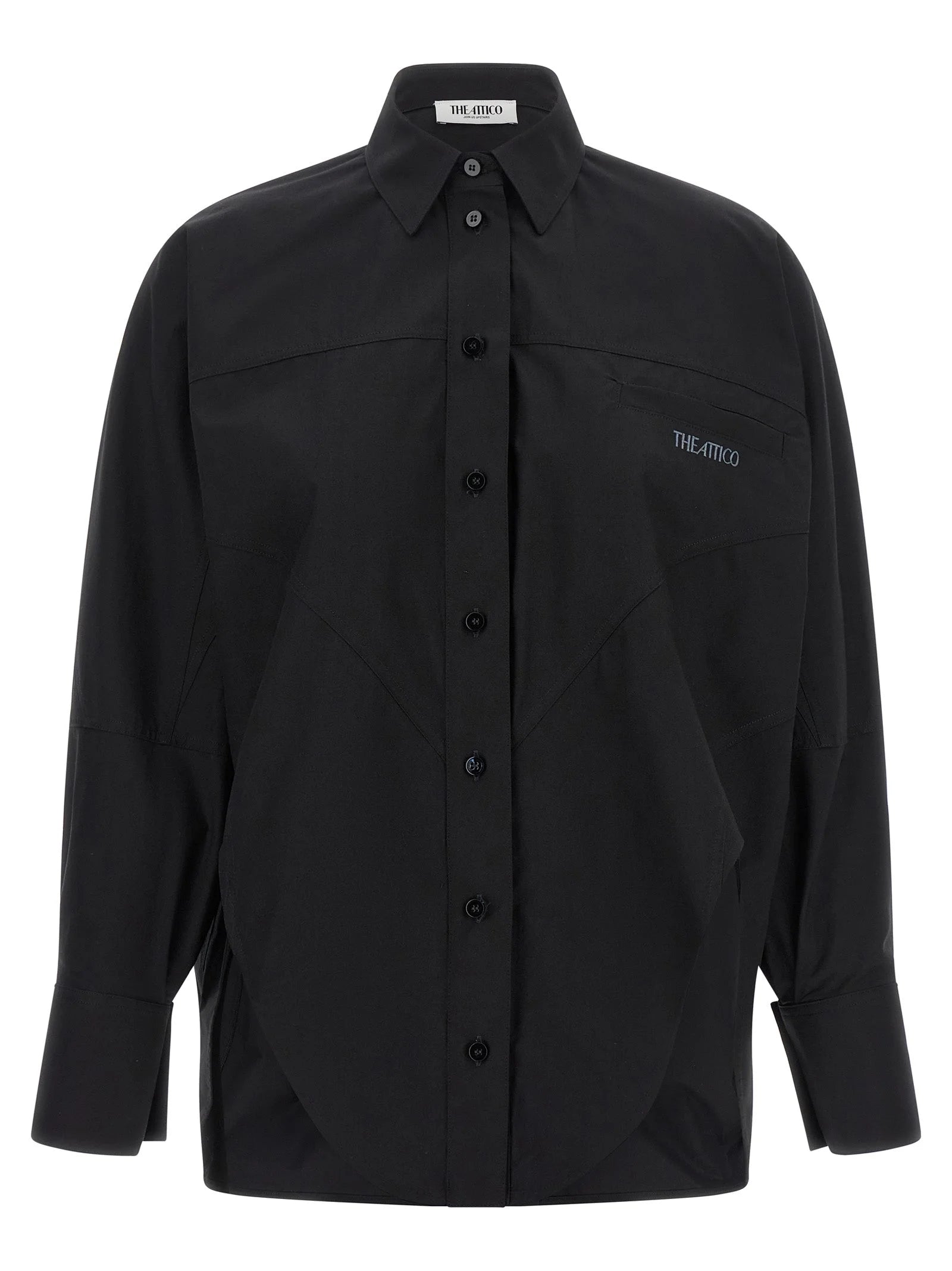 The Attico Black Cotton Blouse