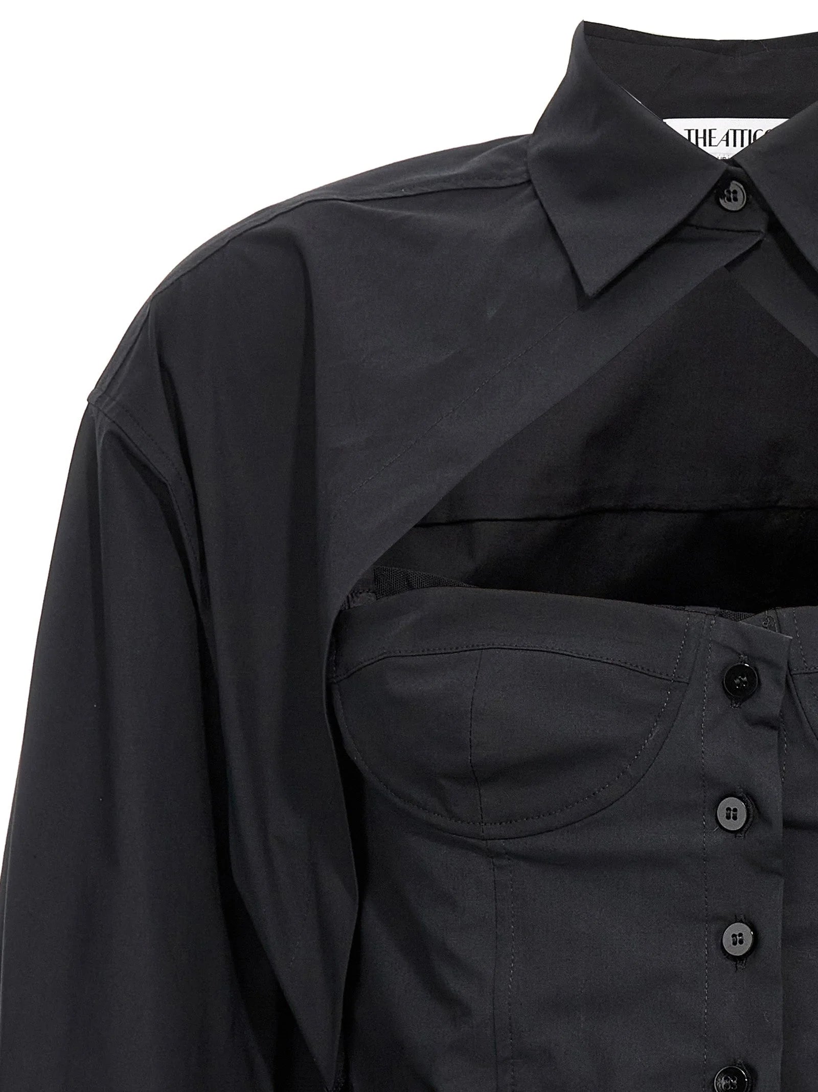 The Attico Black Cotton Blouse - IT40