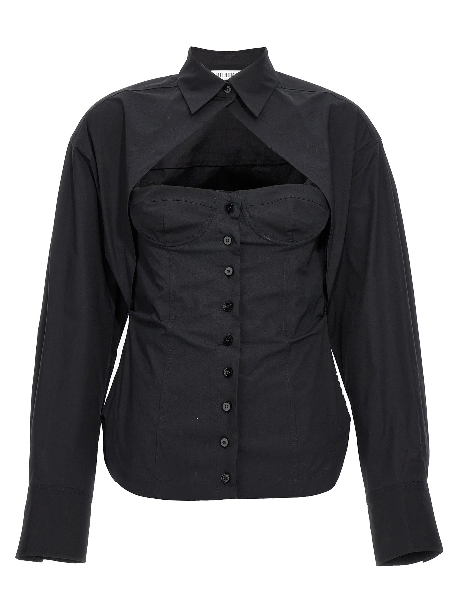 The Attico Black Cotton Blouse - IT40