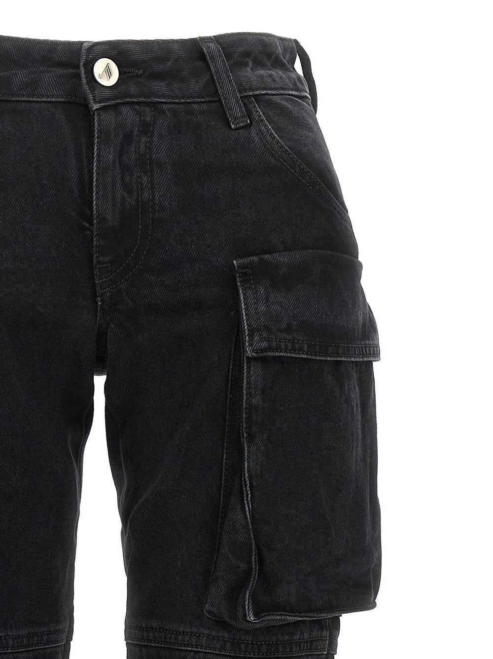 The Attico Black Cotton Cargo Pants