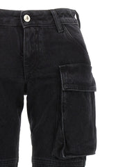 The Attico Black Cotton Cargo Pants