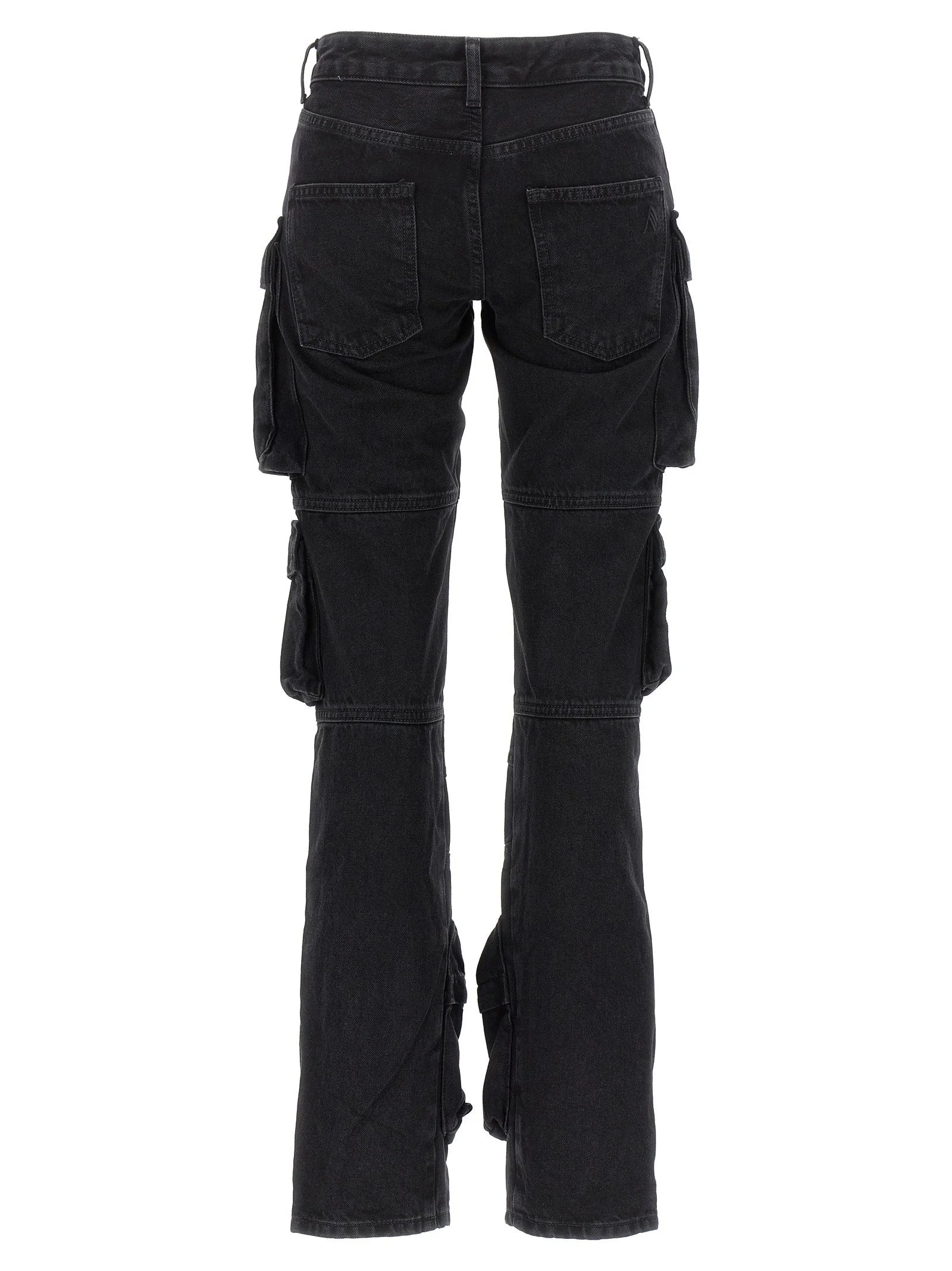 The Attico Black Cotton Cargo Pants