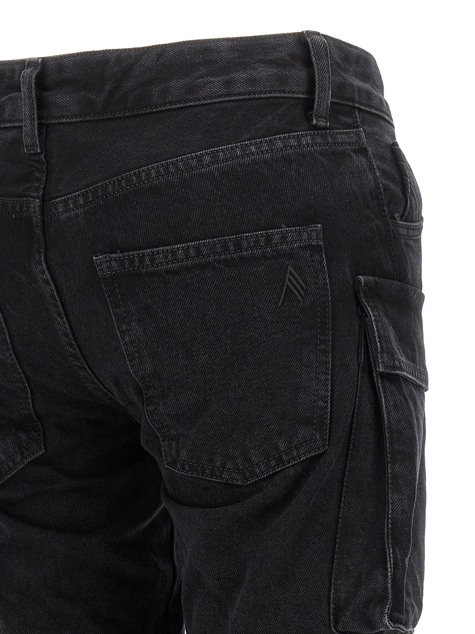 The Attico Black Cotton Cargo Pants