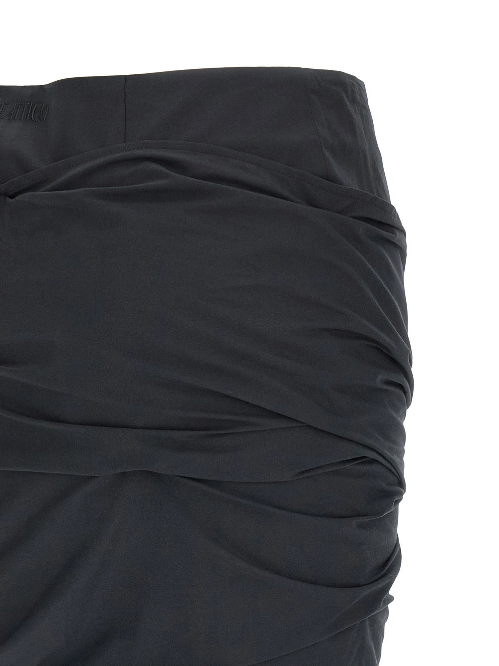 The Attico Black Cotton Long Skirt