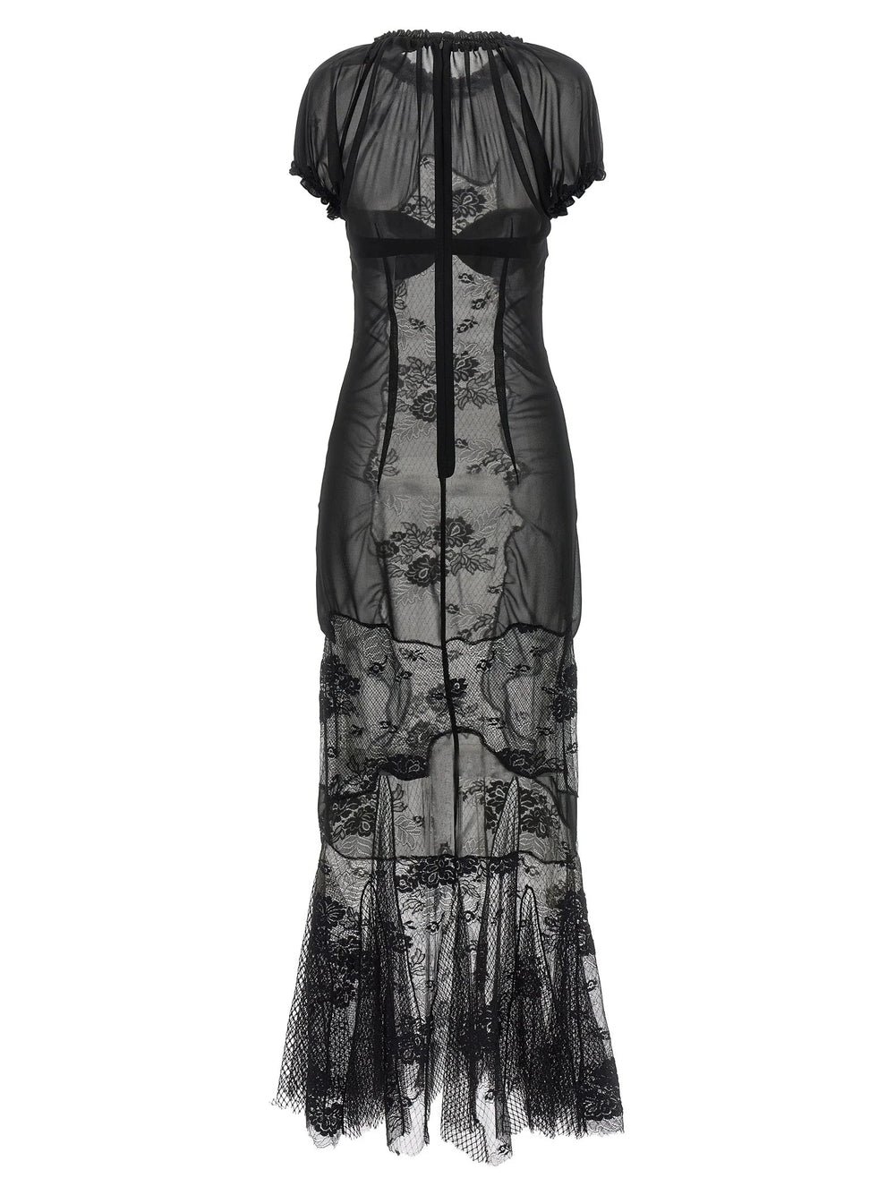 The Attico Black Cotton Midi Dress - IT42
