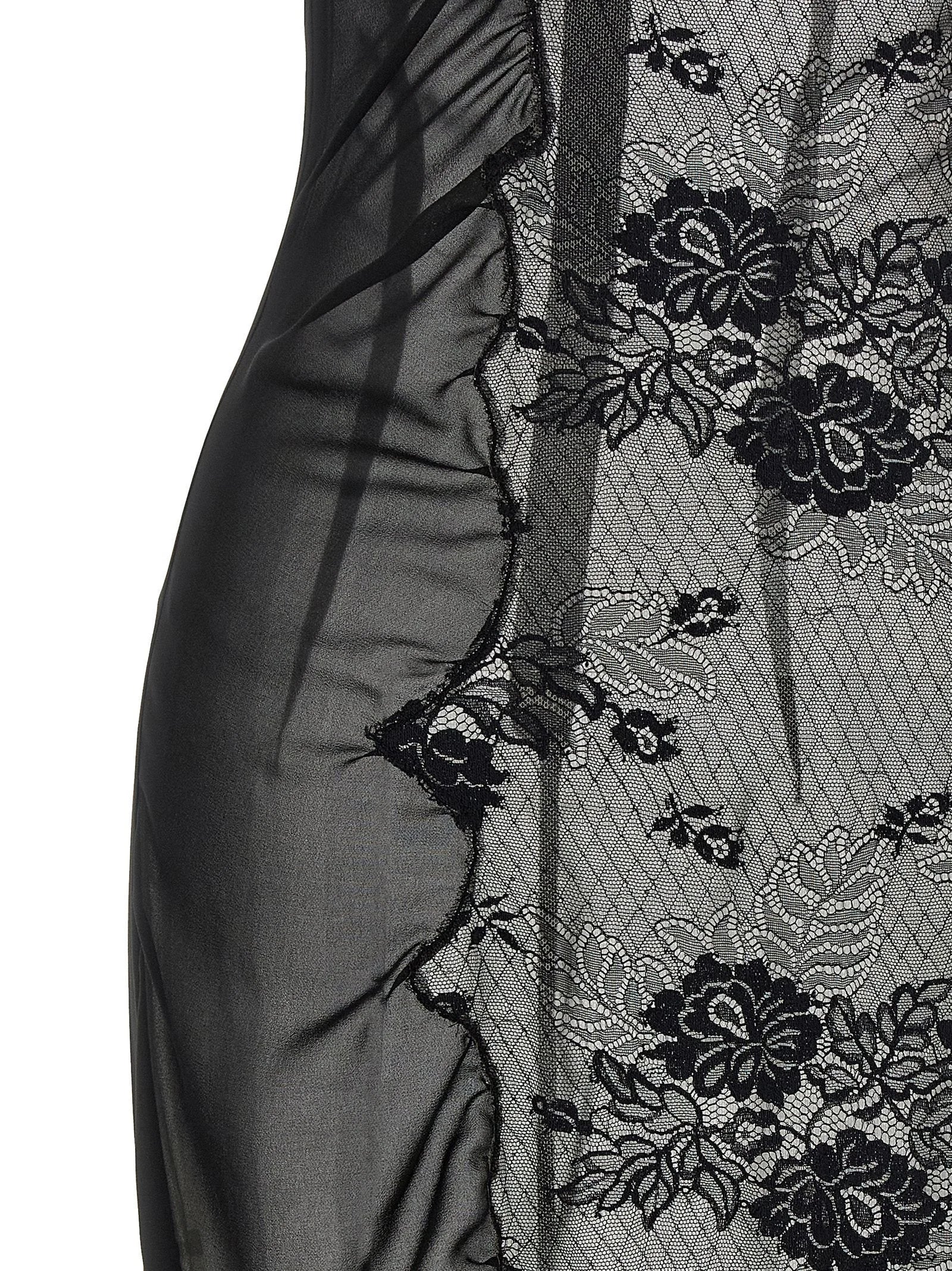 The Attico Black Cotton Midi Dress - IT42