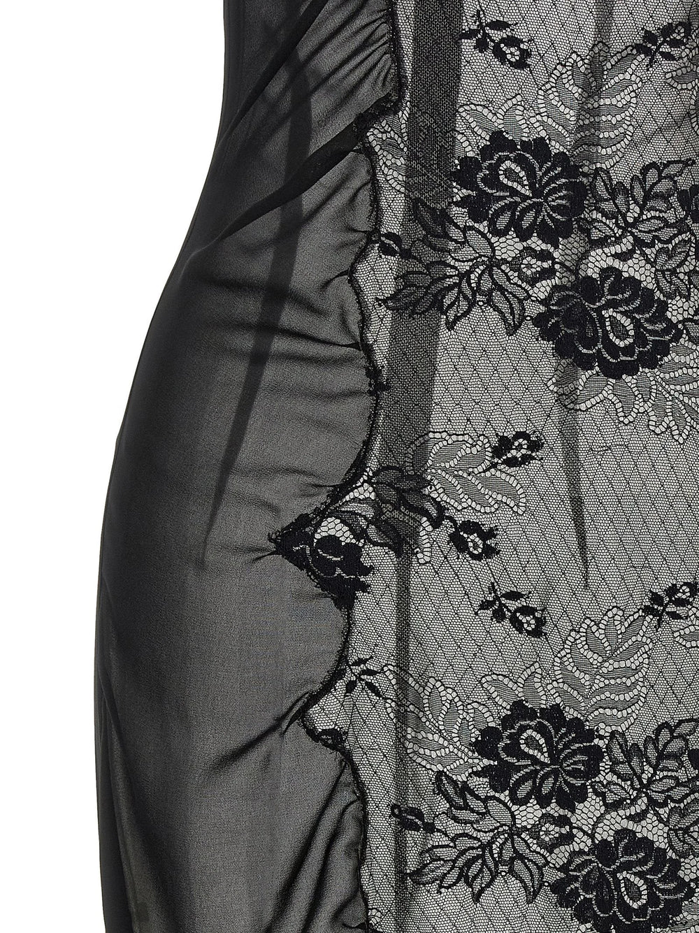 The Attico Black Cotton Midi Dress - IT42