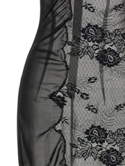 The Attico Black Cotton Midi Dress - IT42