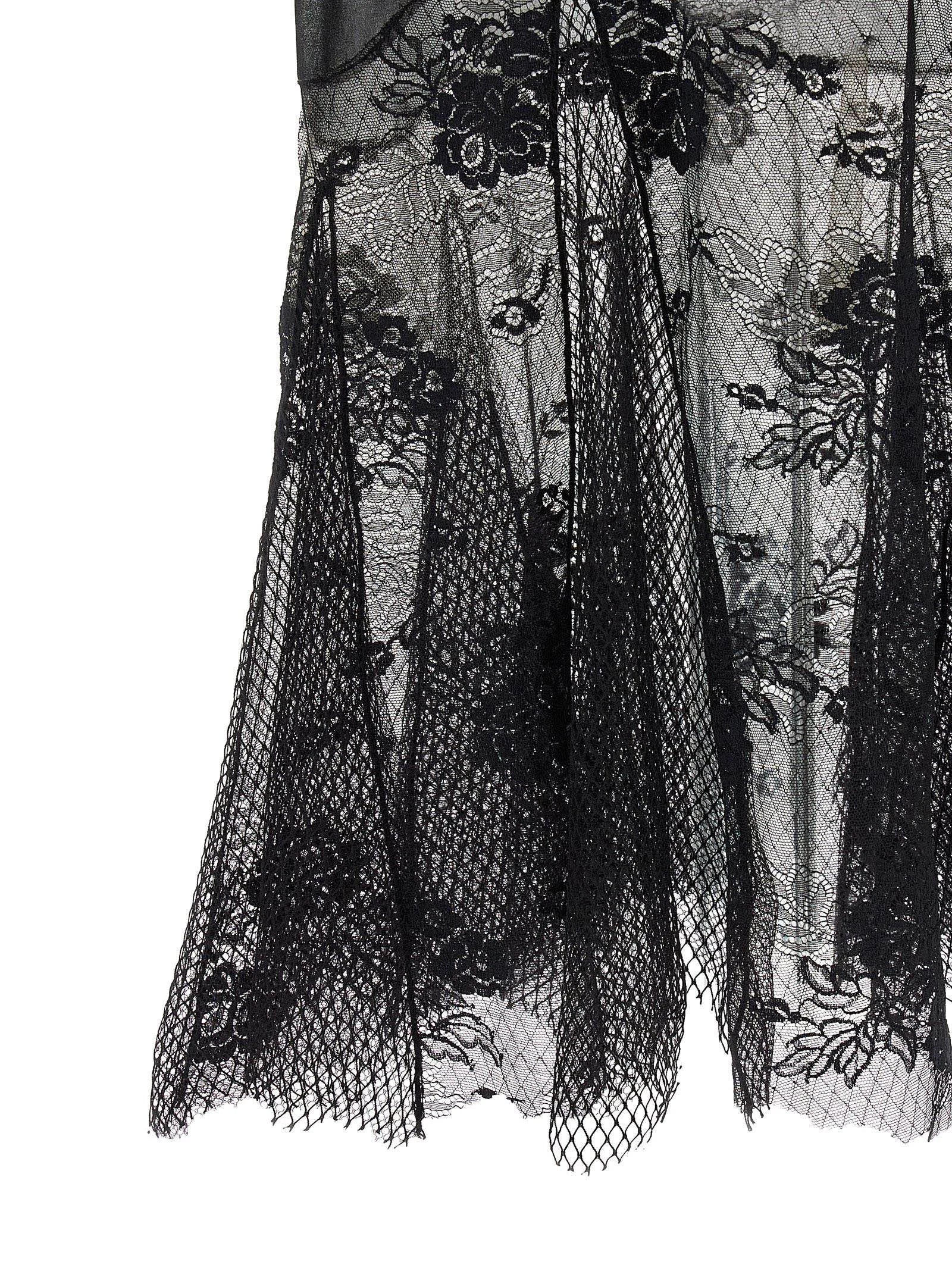 The Attico Black Cotton Midi Dress - IT42