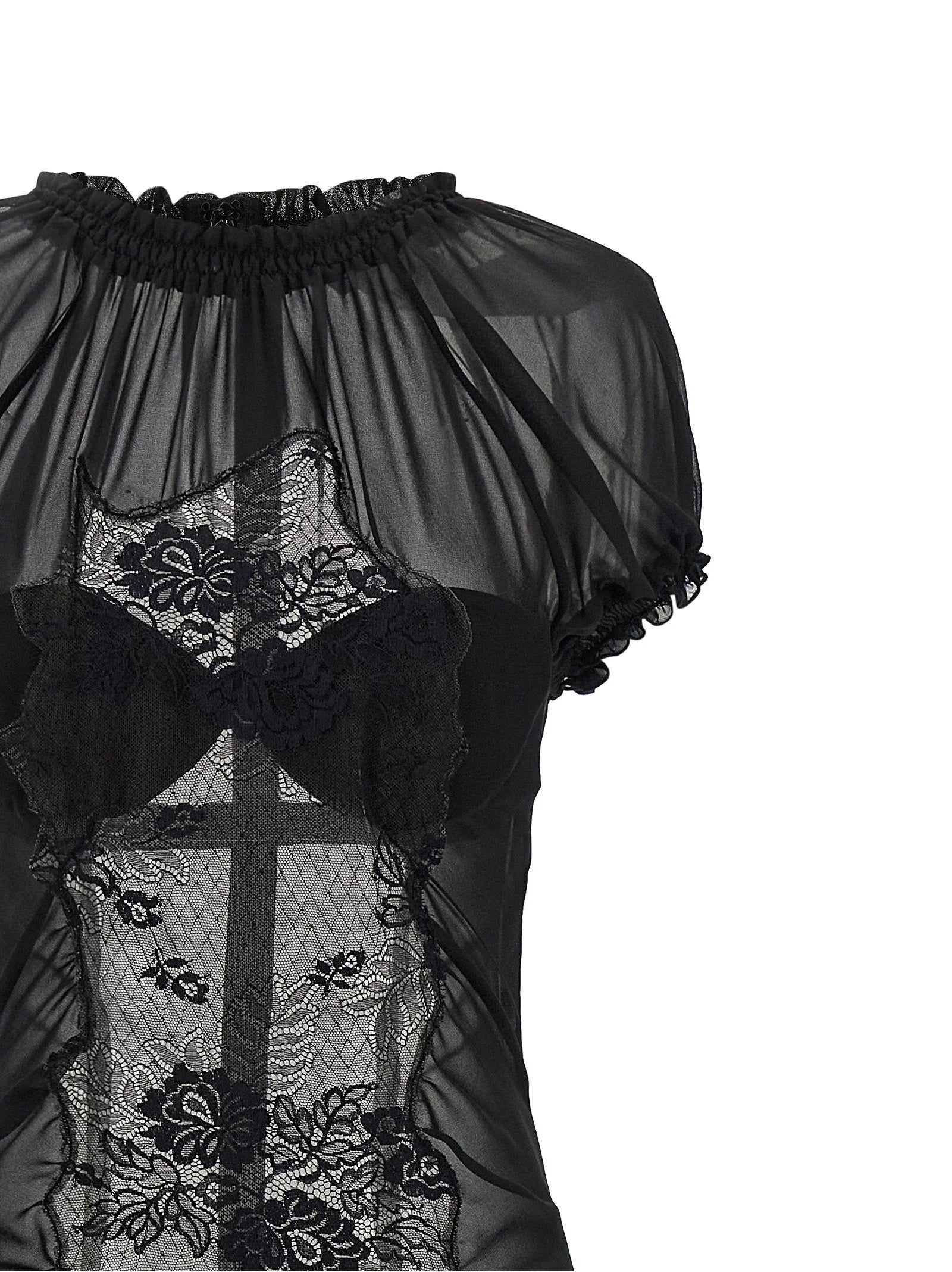 The Attico Black Cotton Midi Dress - IT42