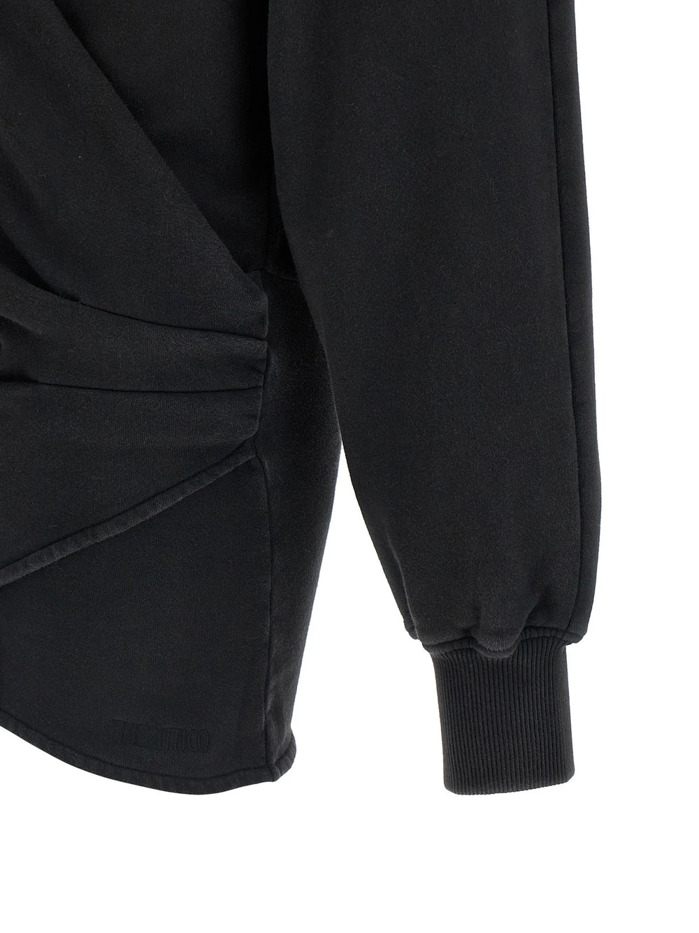 The Attico Black Cotton Short Dress