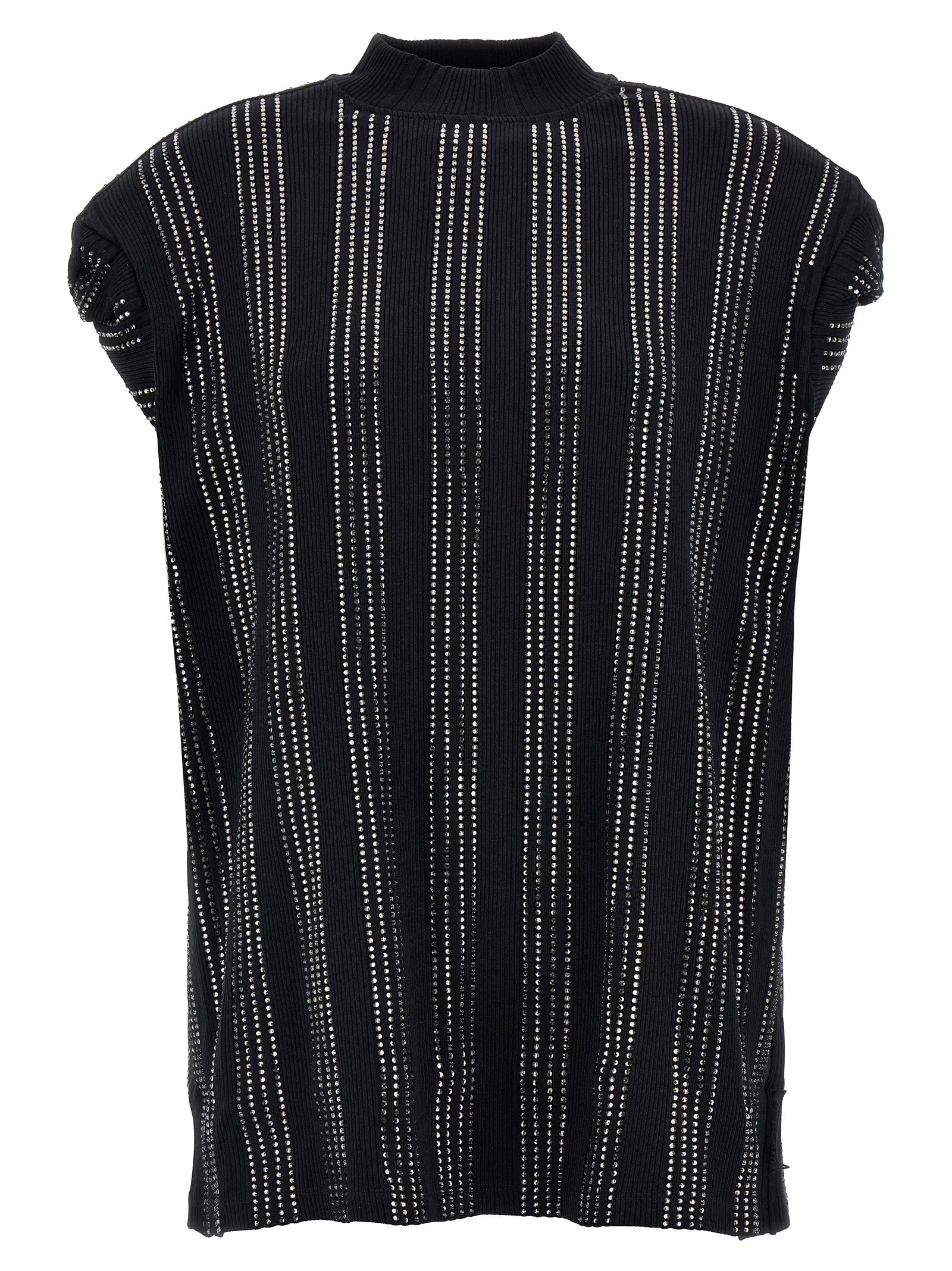 The Attico Black Cotton Short Dress - IT40