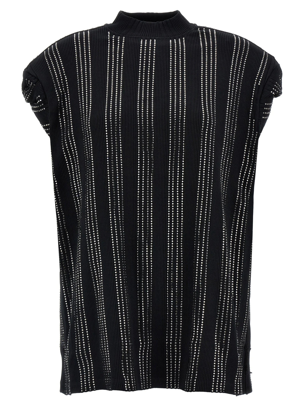 The Attico Black Cotton Short Dress - IT40