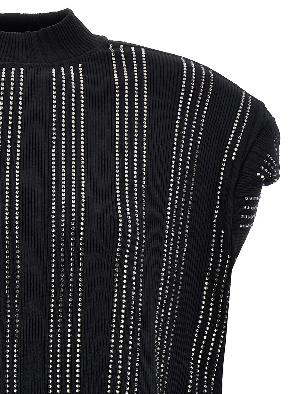 The Attico Black Cotton Short Dress - IT40