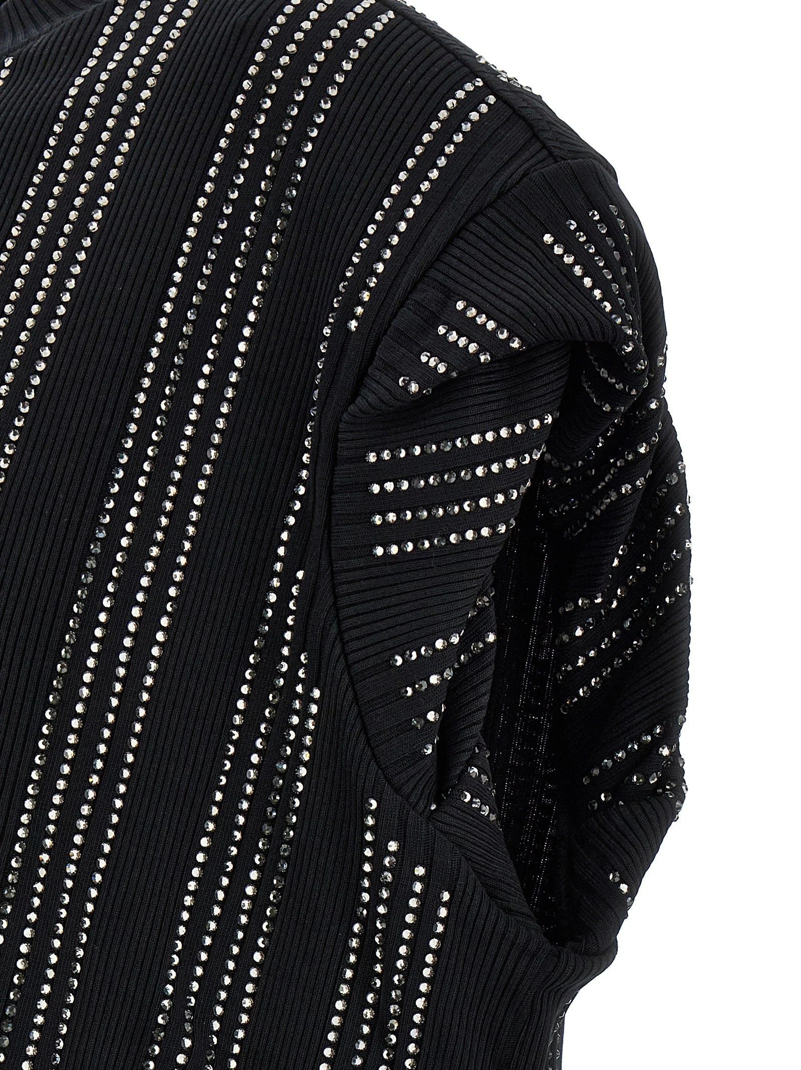 The Attico Black Cotton Short Dress - IT40