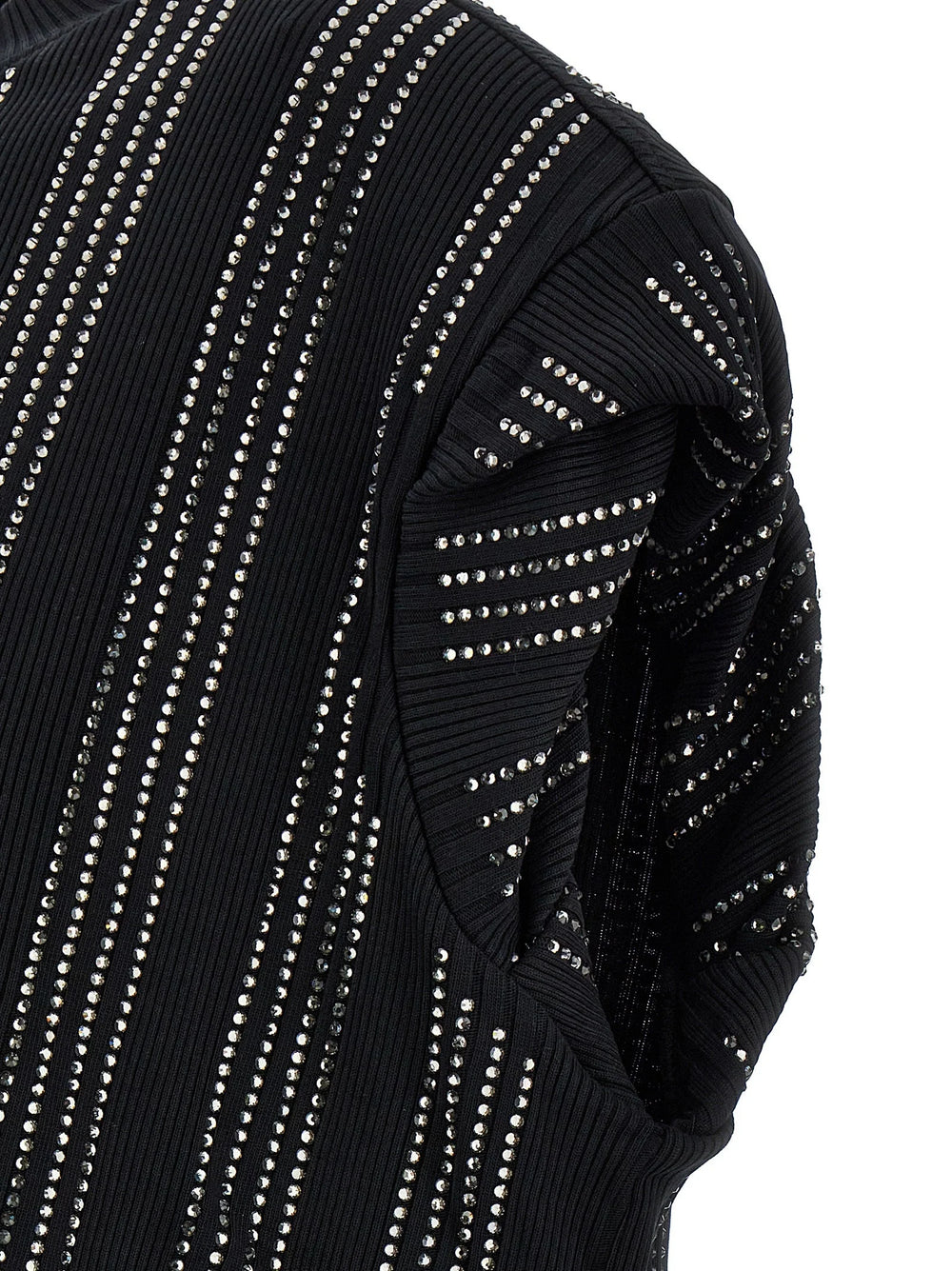 The Attico Black Cotton Short Dress - IT40