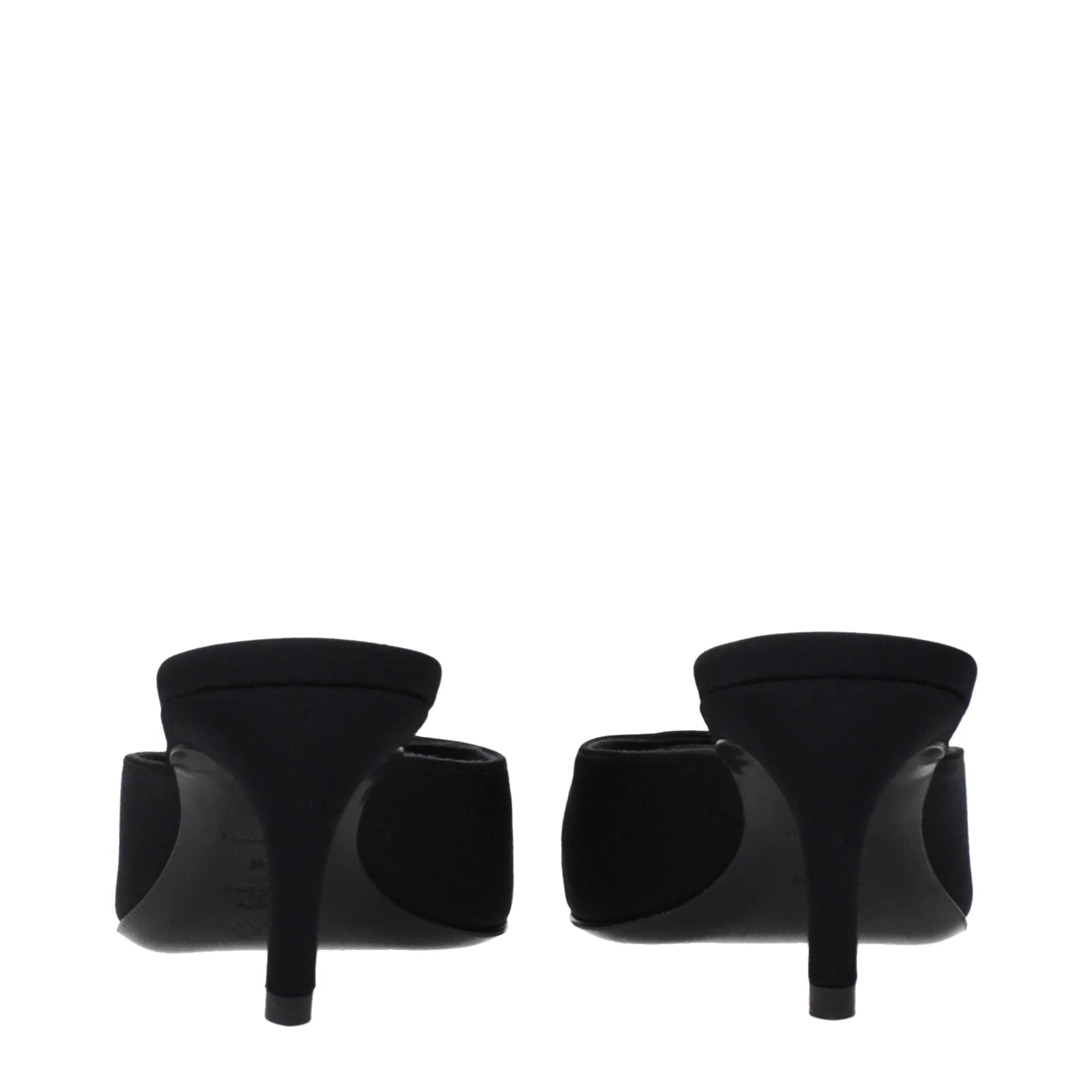 The Attico Black Fabric Flat Sandals