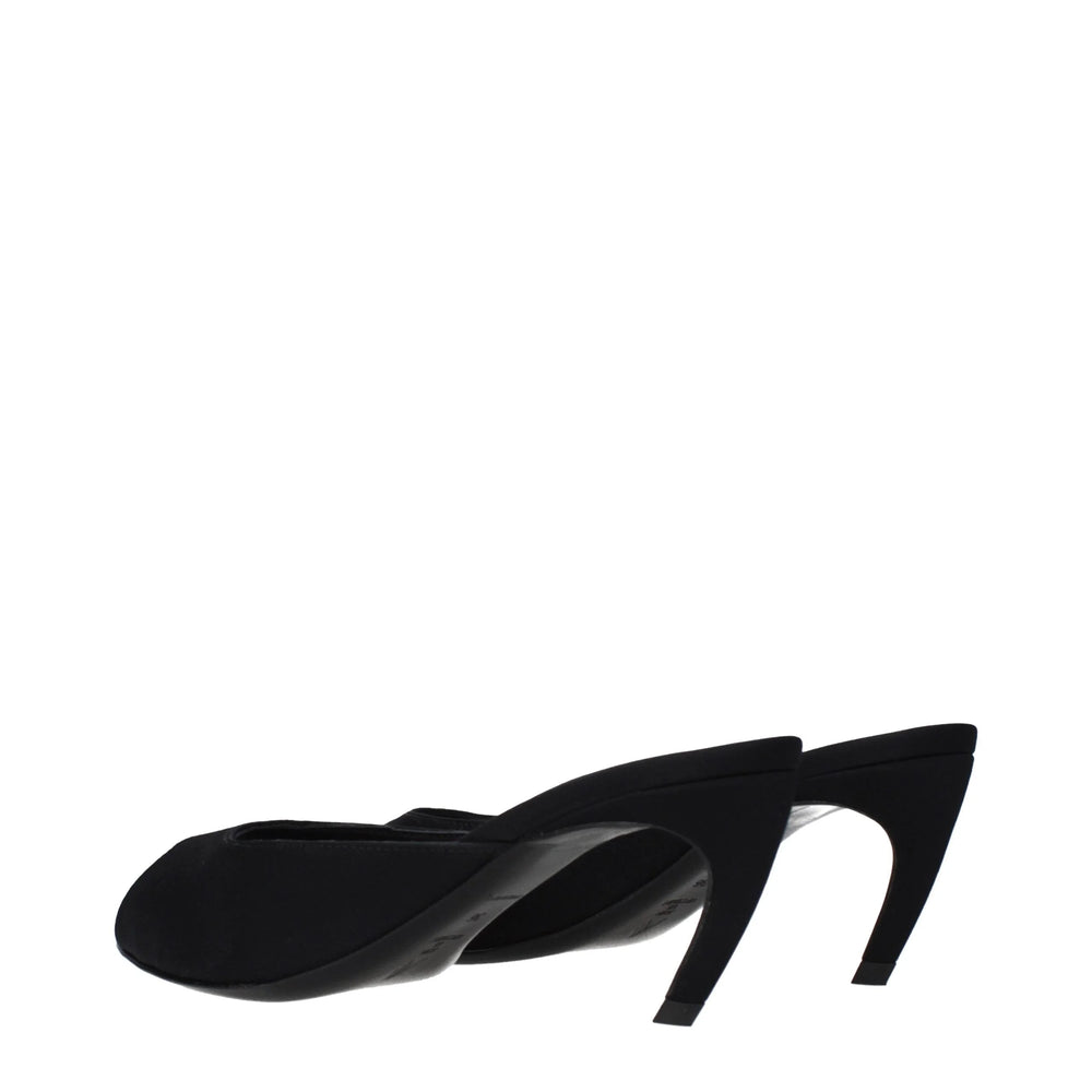 The Attico Μάυρα Υφασμάτινα Flat Sandals - Σανδάλια