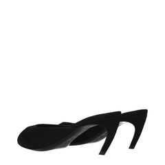 The Attico Μάυρα Υφασμάτινα Flat Sandals - Σανδάλια