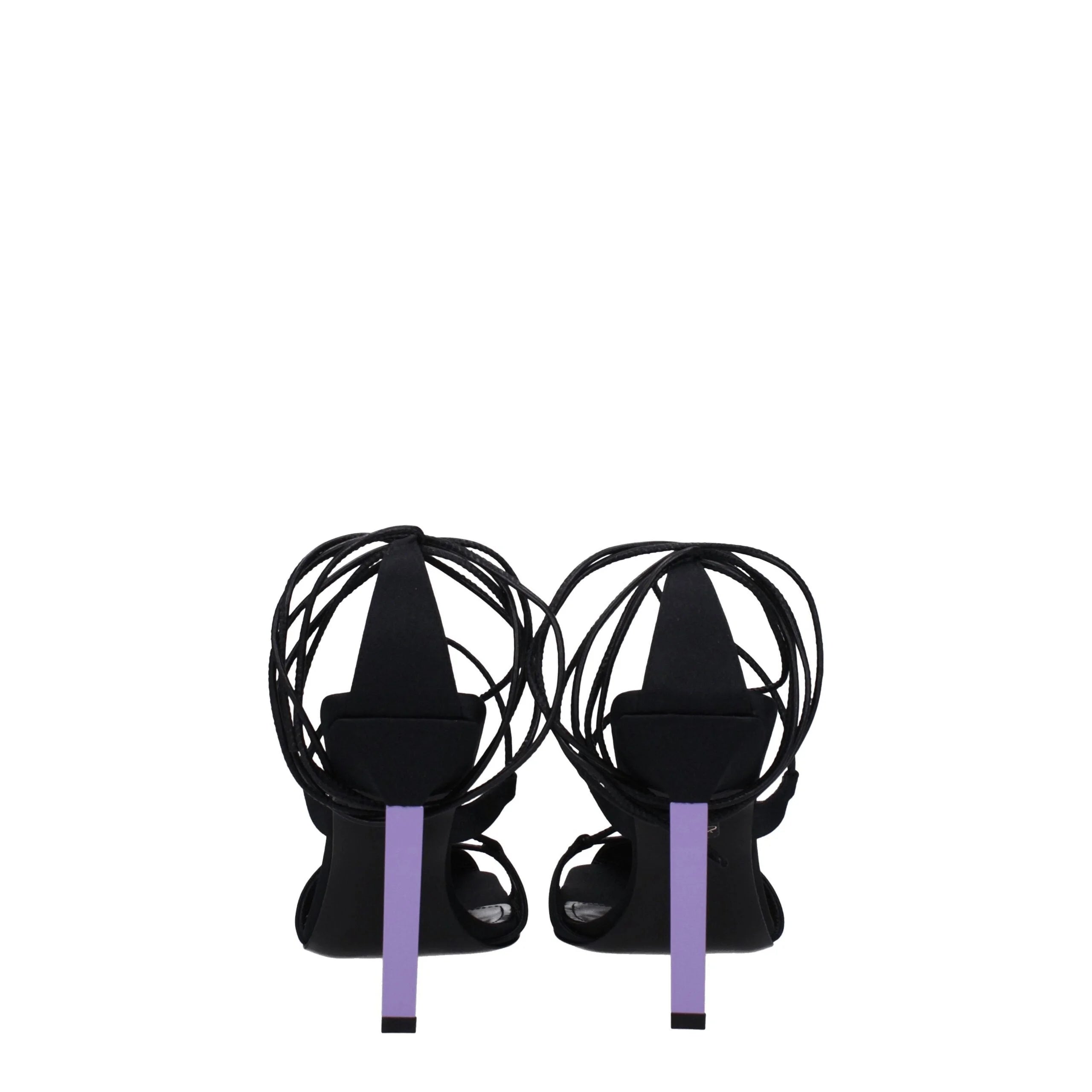 The Attico Black Fabric Stiletto Heels Sandals - Sandals