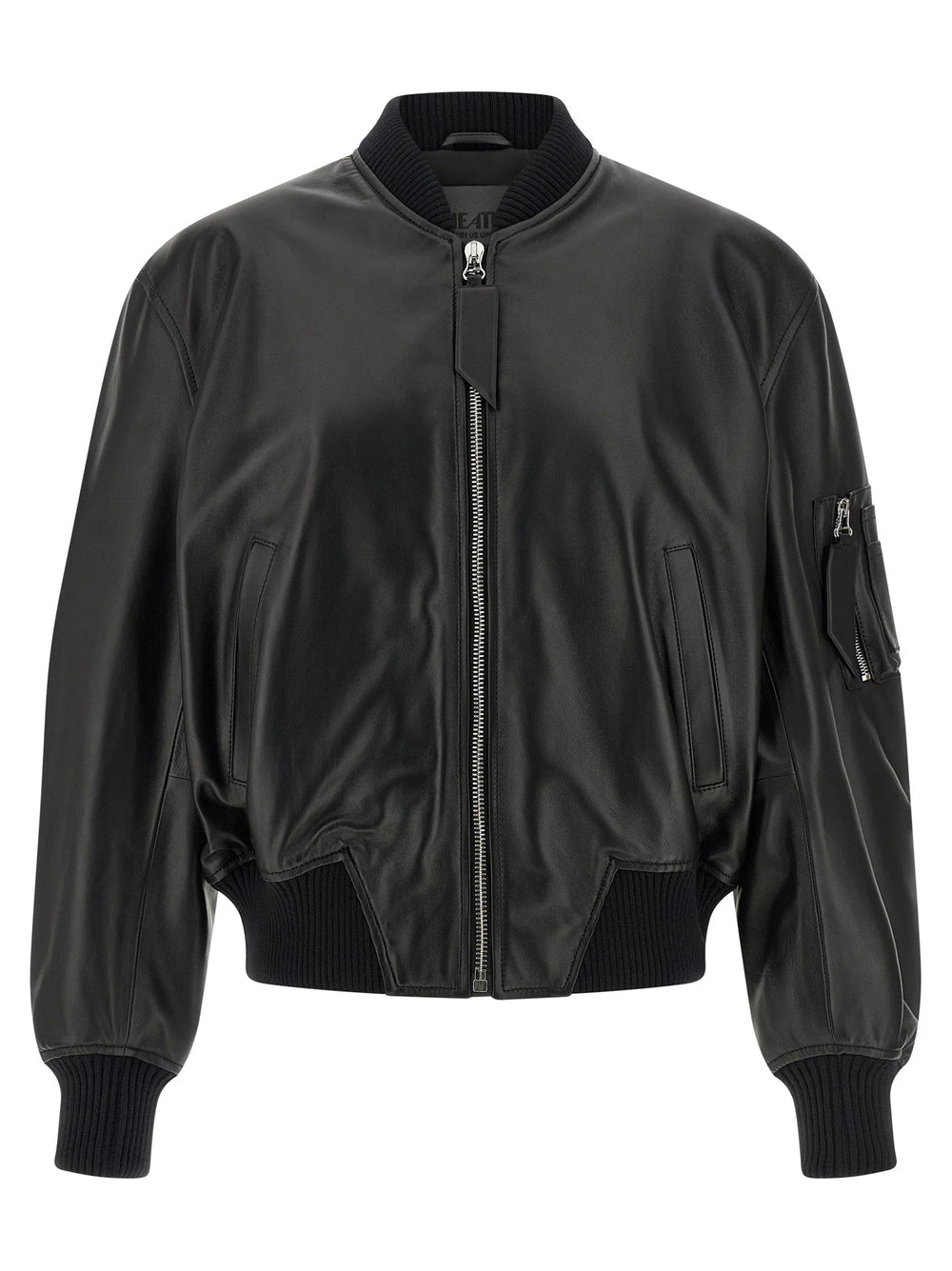 The Attico Black Lamb Leather Leather Jacket - IT38