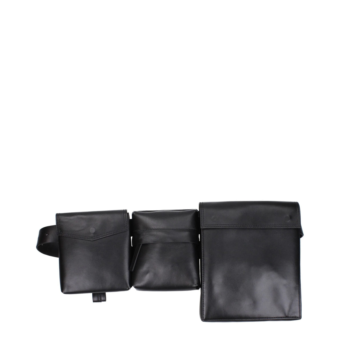The Attico Black Leather Backpack