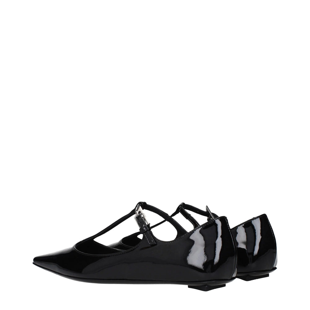 Ballerines en cuir noir The Attico