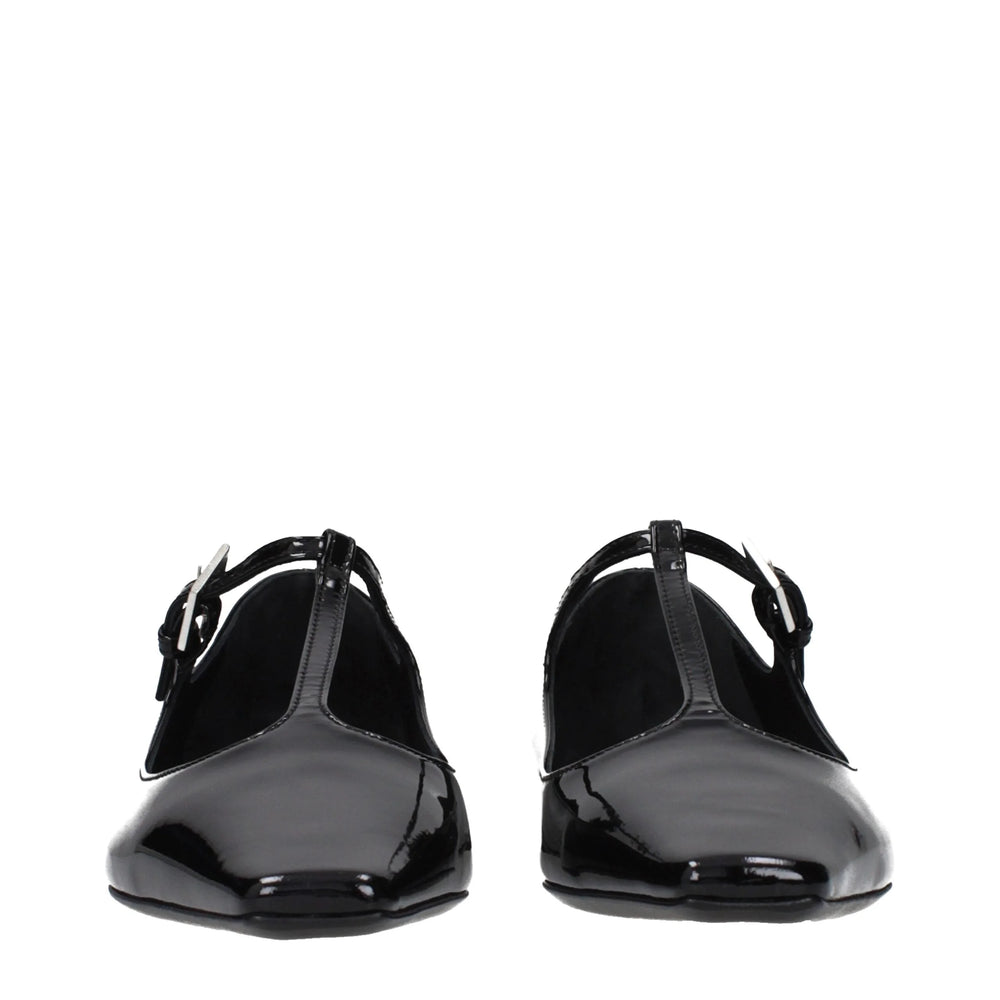 Ballerines en cuir noir The Attico