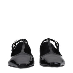 Ballerines en cuir noir The Attico