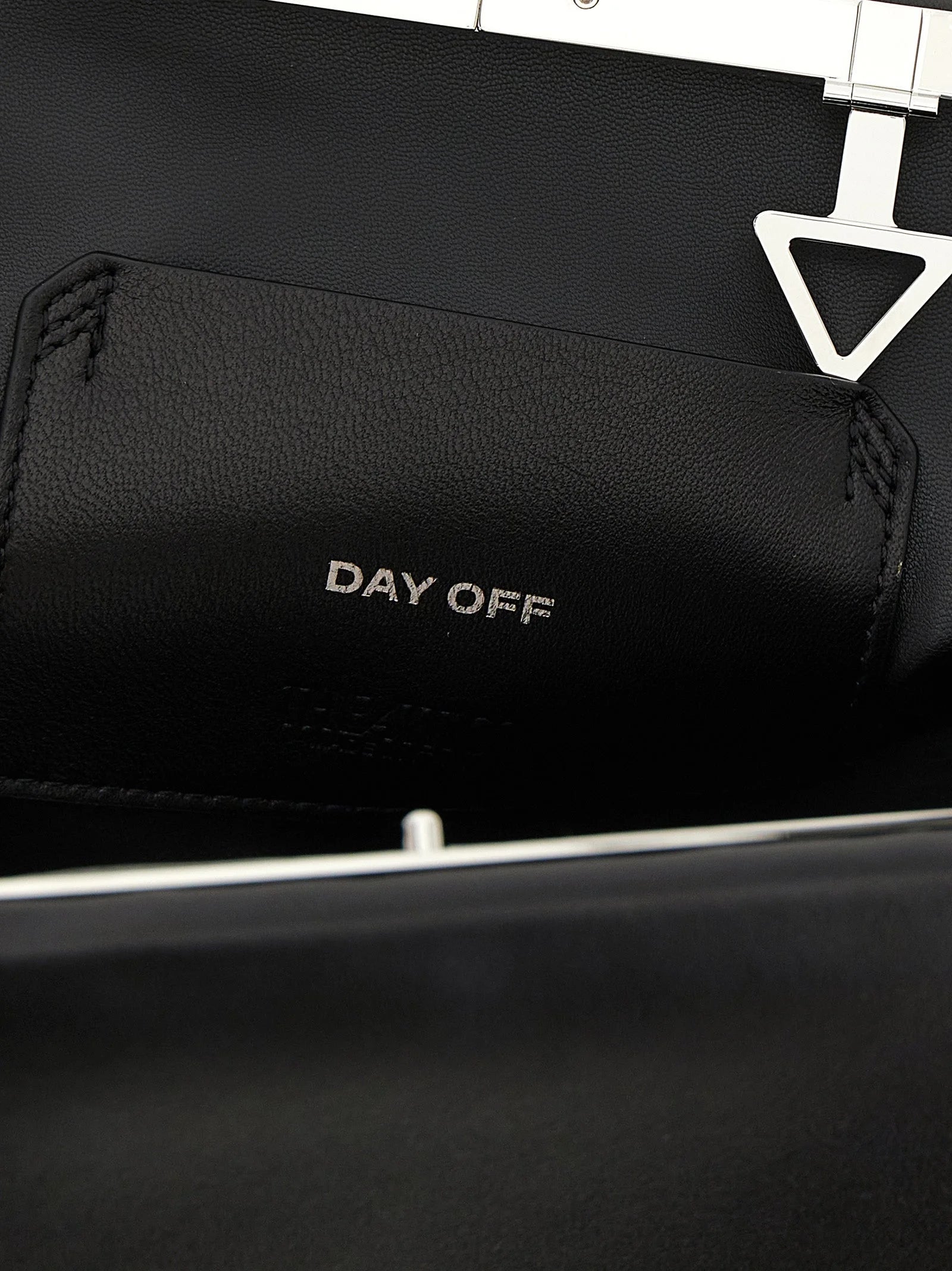 The Attico Black Leather Shoulder Bag