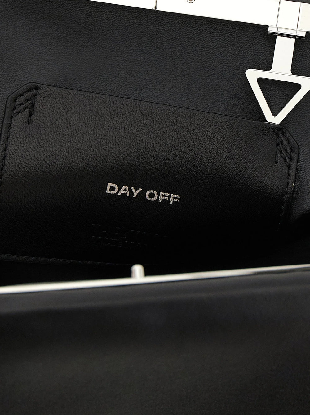 The Attico Black Leather Shoulder Bag