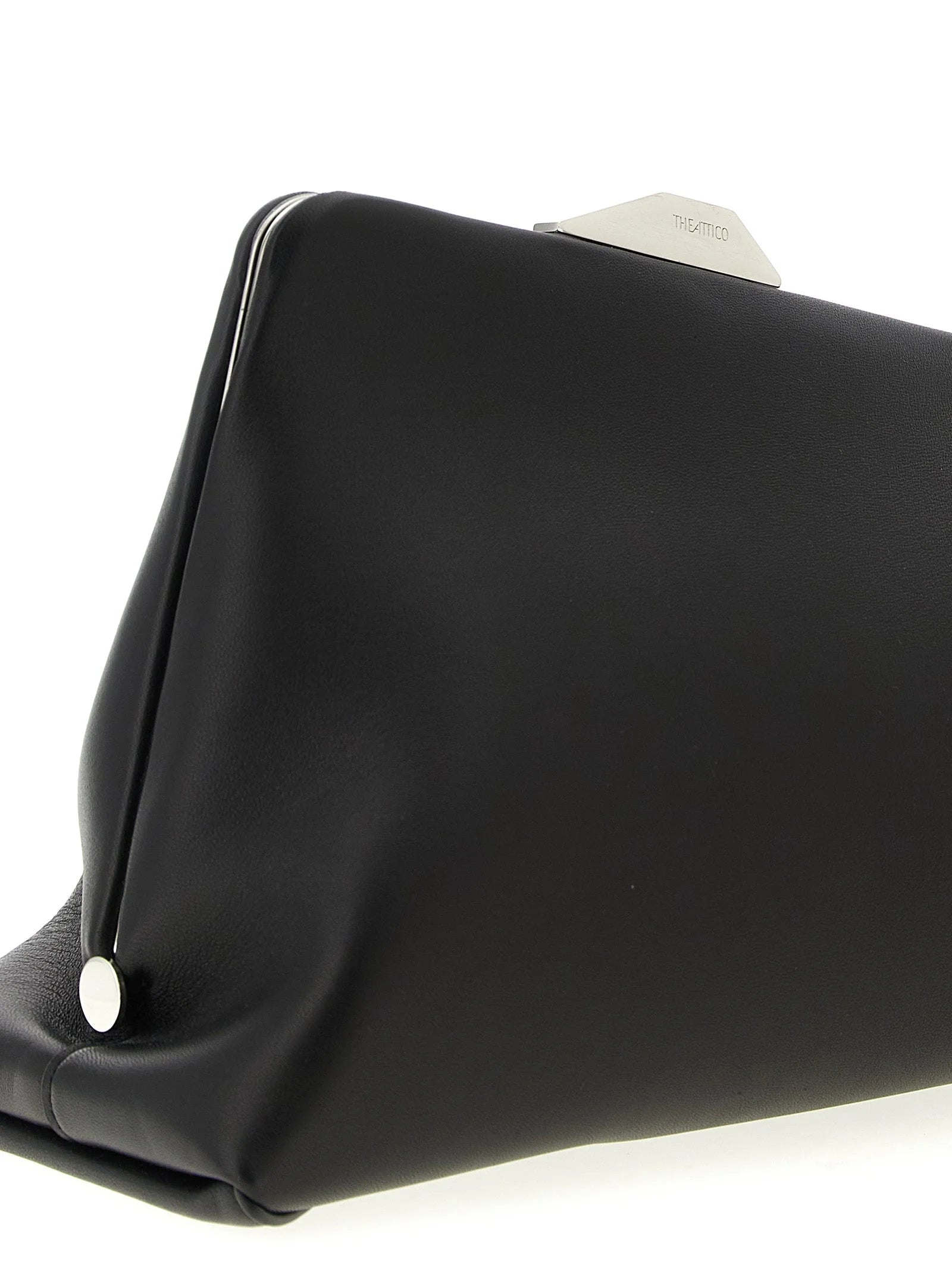 The Attico Black Leather Shoulder Bag