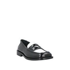 The Attico Black Leather Slip-On Loafers - EU40/US10