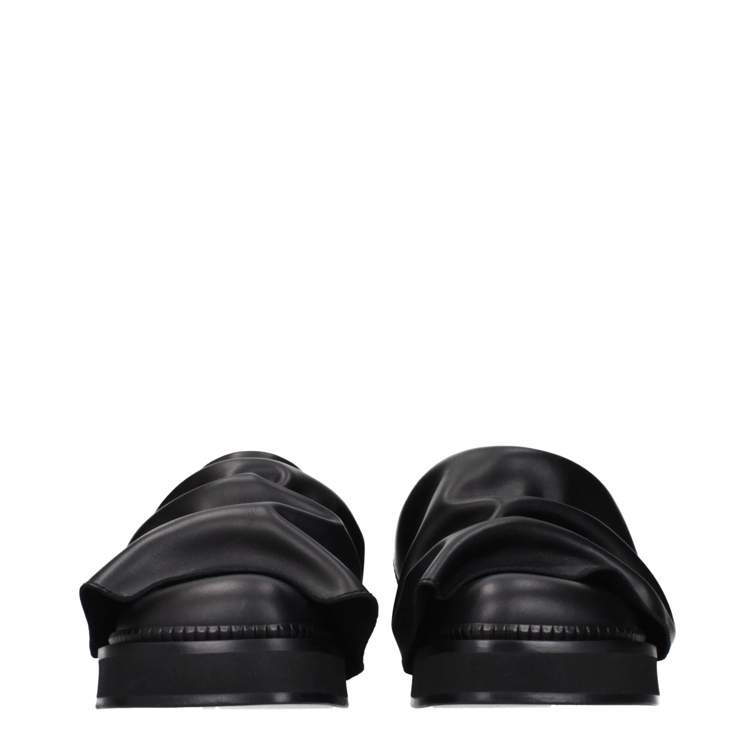 Pantofole The Attico in pelle nera
