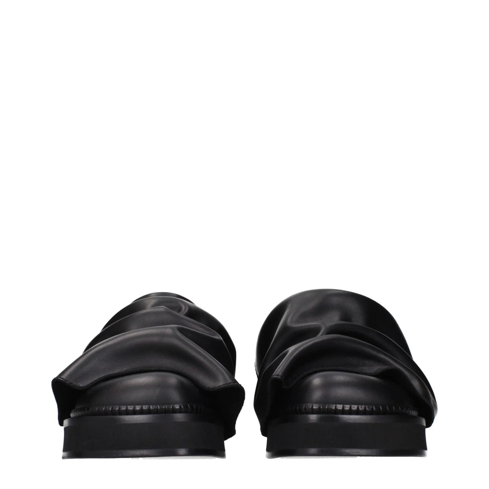 Pantofole The Attico in pelle nera