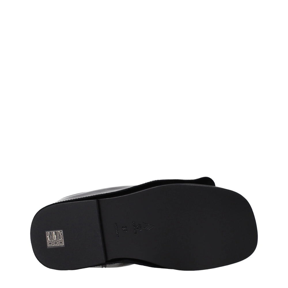 Pantofole The Attico in pelle nera
