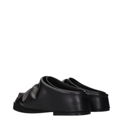 Pantofole The Attico in pelle nera