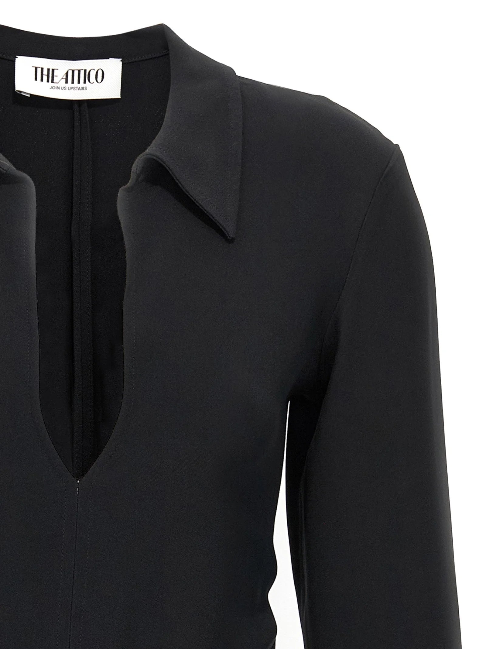 The Attico Black Marabou Short Dress - IT38