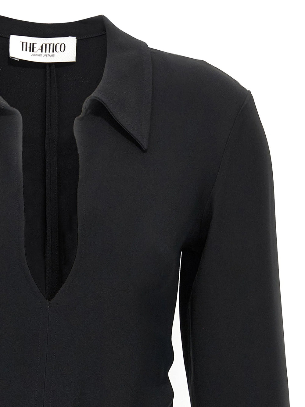 The Attico Black Marabou Short Dress - IT38