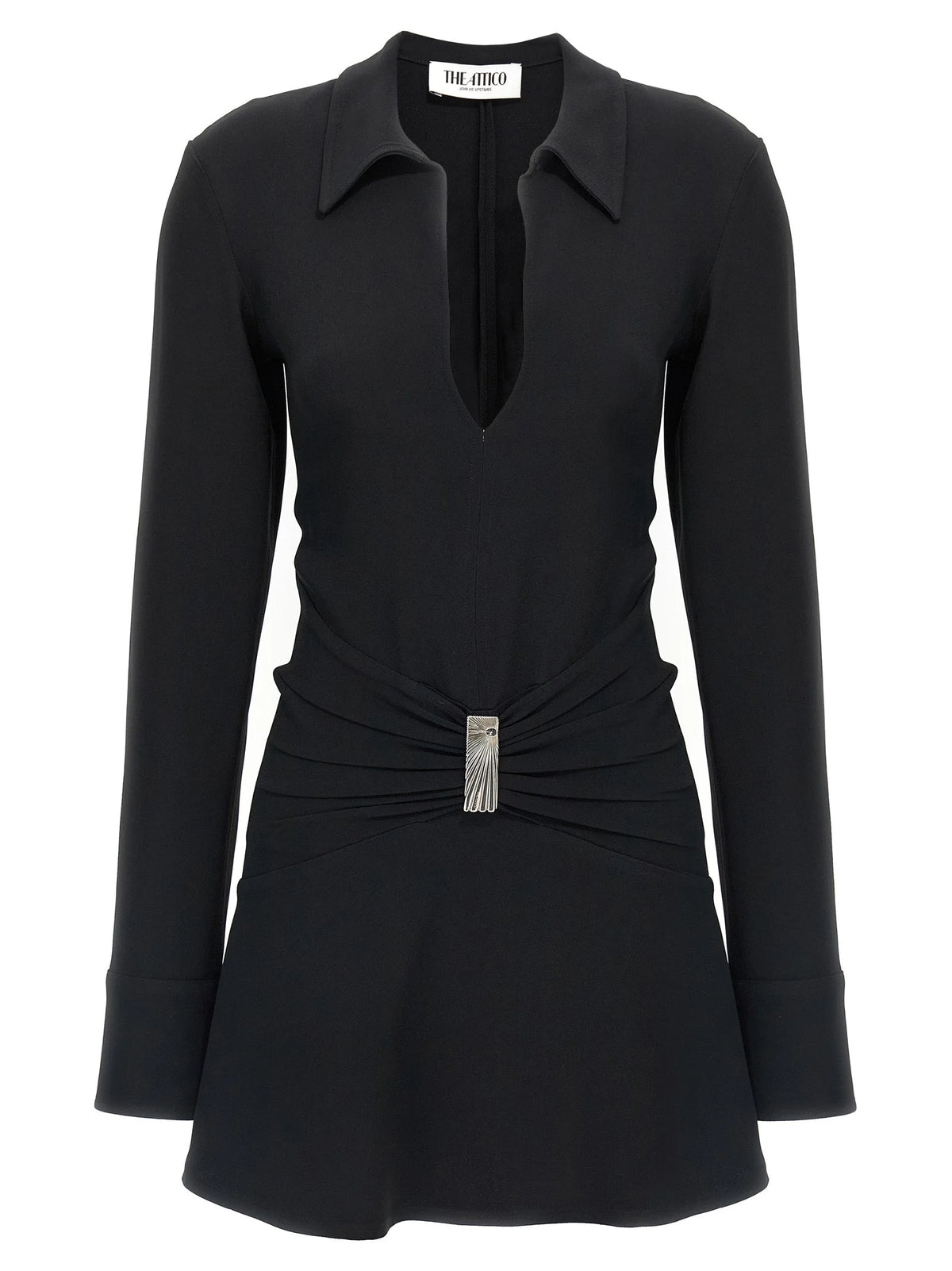 The Attico Black Marabou Short Dress - IT38