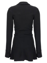 The Attico Black Marabou Short Dress - IT38