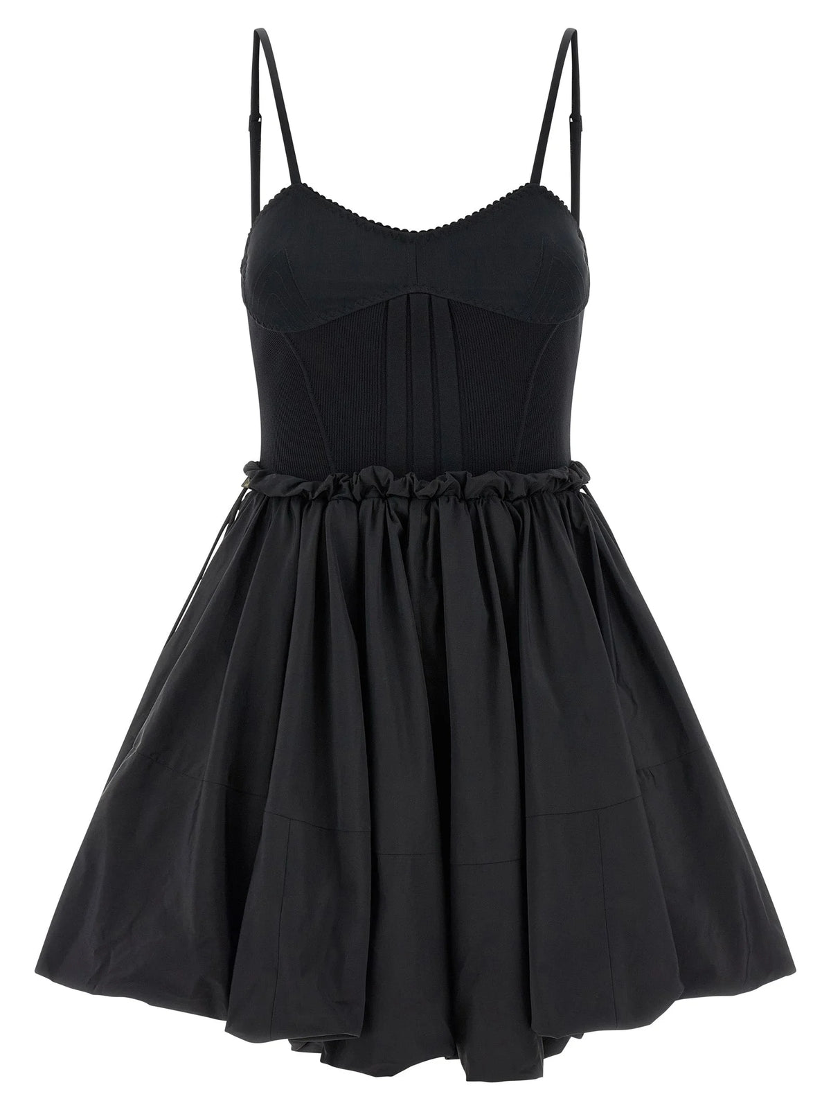 The Attico Black Polyamide Short Dress