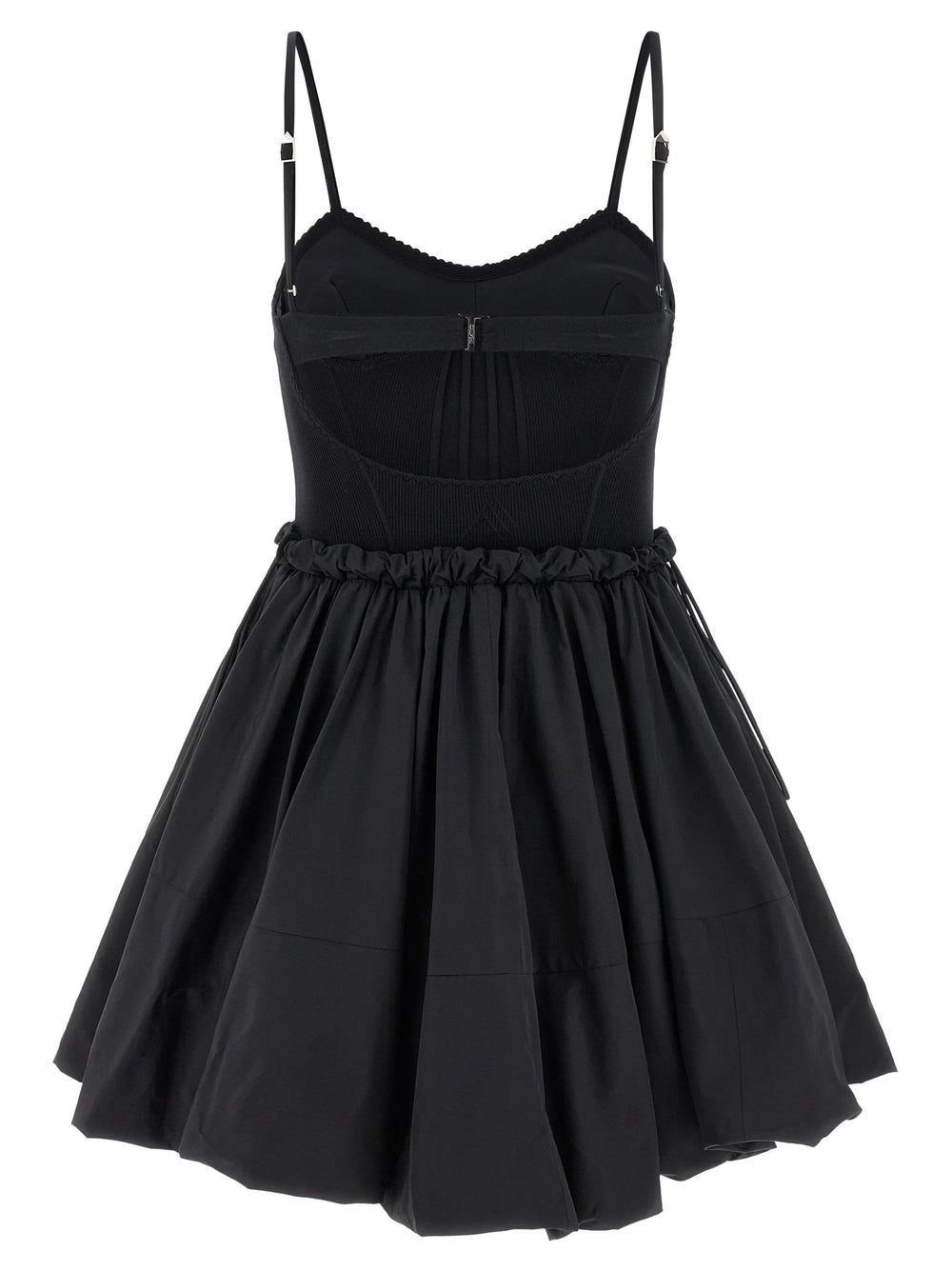 The Attico Black Polyamide Short Dress